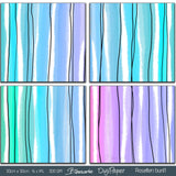 DigiPaper | Rosetten bunt 1 | 16 teiliges Set zum Drucken & Sublimieren - Sewando