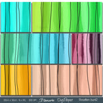 DigiPaper | Rosetten bunt 2 | 16 teiliges Set zum Drucken & Sublimieren - Sewando