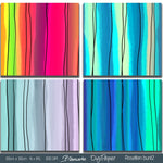 DigiPaper | Rosetten bunt 2 | 16 teiliges Set zum Drucken & Sublimieren - Sewando