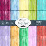 DigiPaper | Rosetten bunt 3 | 20 teiliges Set zum Drucken & Sublimieren - Sewando