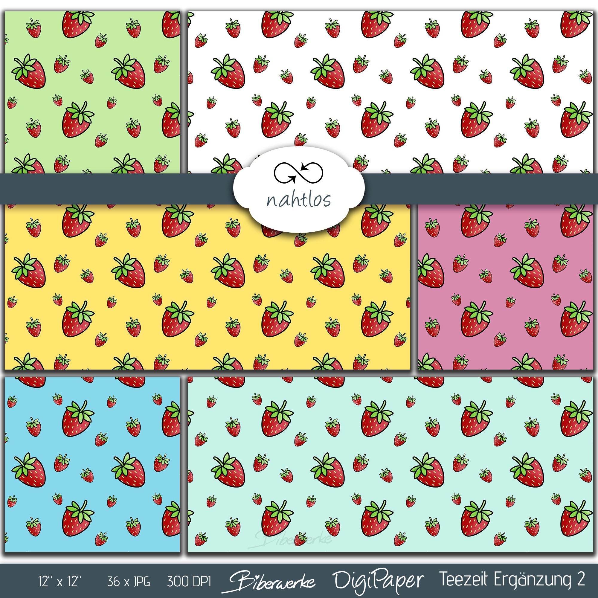 DigiPaper | Teezeit Erweiterung 2 | 36 teiliges Set zum Drucken & Sublimieren - Sewando
