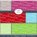 DigiPaper | Teezeit Erweiterung 3 | 45 teiliges Set zum Drucken & Sublimieren - Sewando