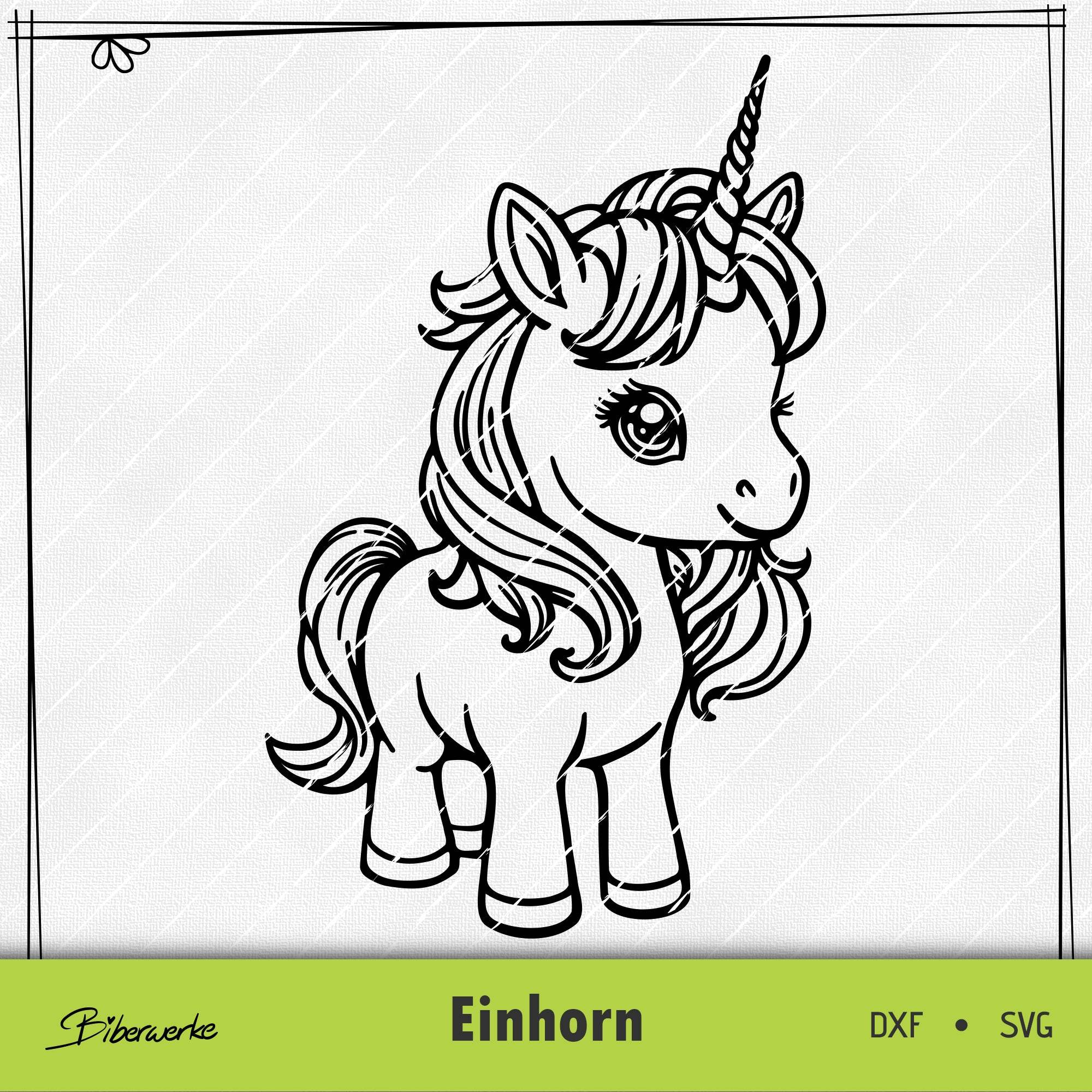 Plotterdatei Einhorn - Sewando