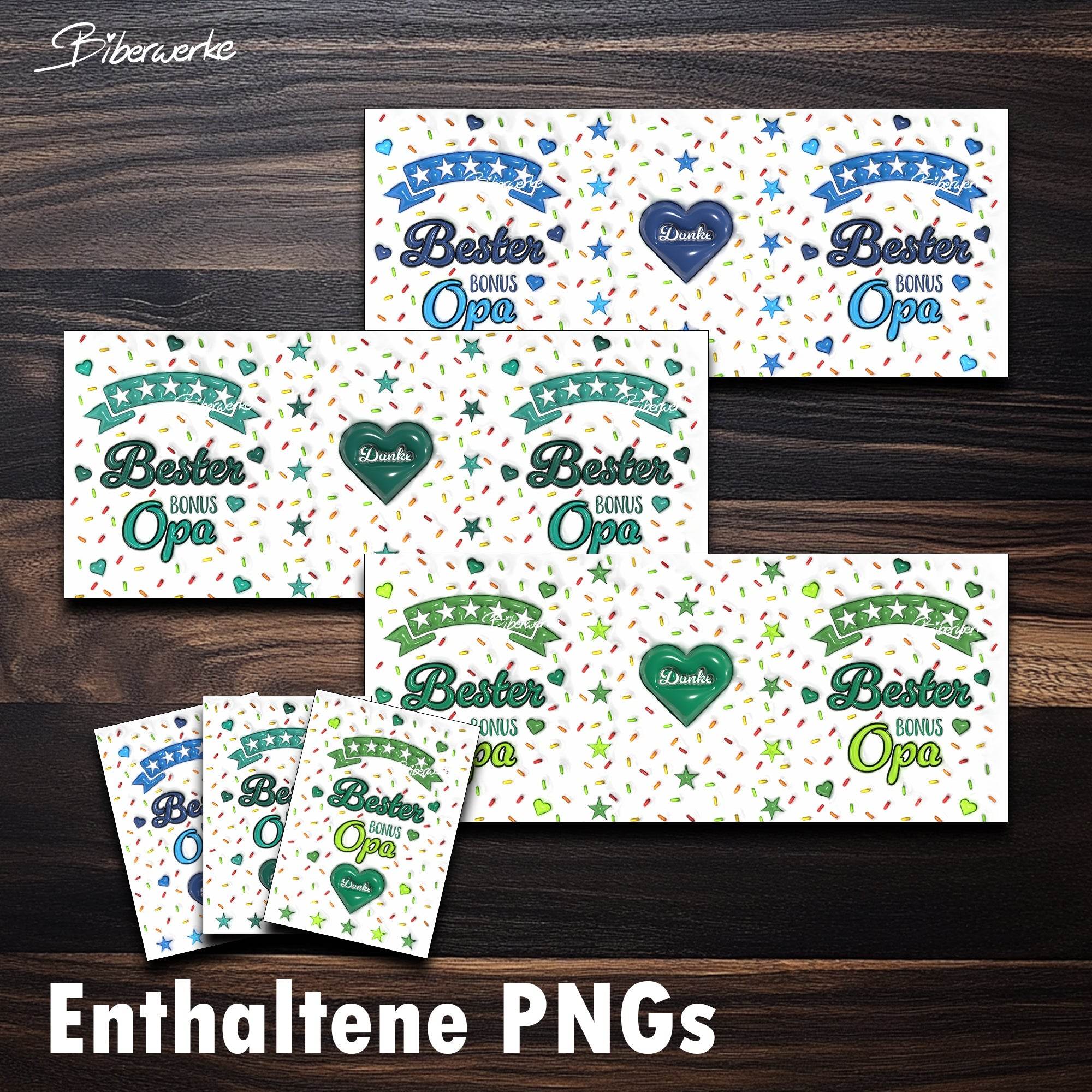 Tassenbanderole Bester Bonus Opa | Sublimation | Tassenvorlage für 350ml 11oz Tasse - Sewando