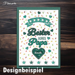 Tassenbanderole Bester Bonus Papa | Sublimation | Tassenvorlage für 350ml 11oz Tasse - Sewando