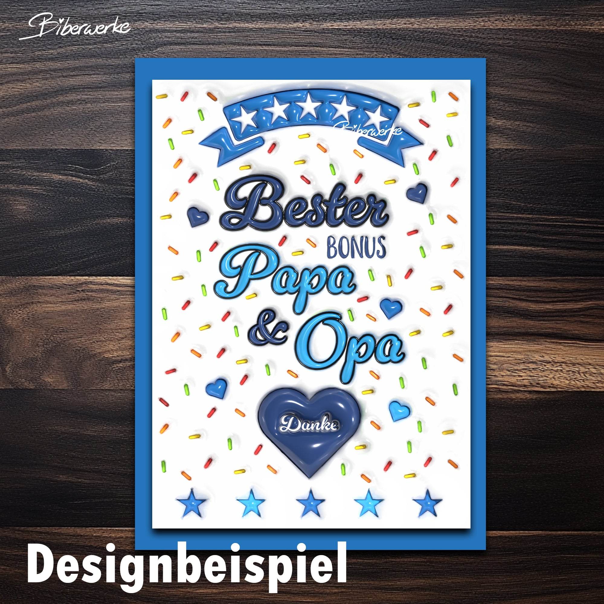 Tassenbanderole Bester Bonus Papa & Opa | Sublimation | Tassenvorlage für 350ml 11oz Tasse - Sewando