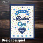 Tassenbanderole Bester Opa | Sublimation | Tassenvorlage für 350ml 11oz Tasse - Sewando