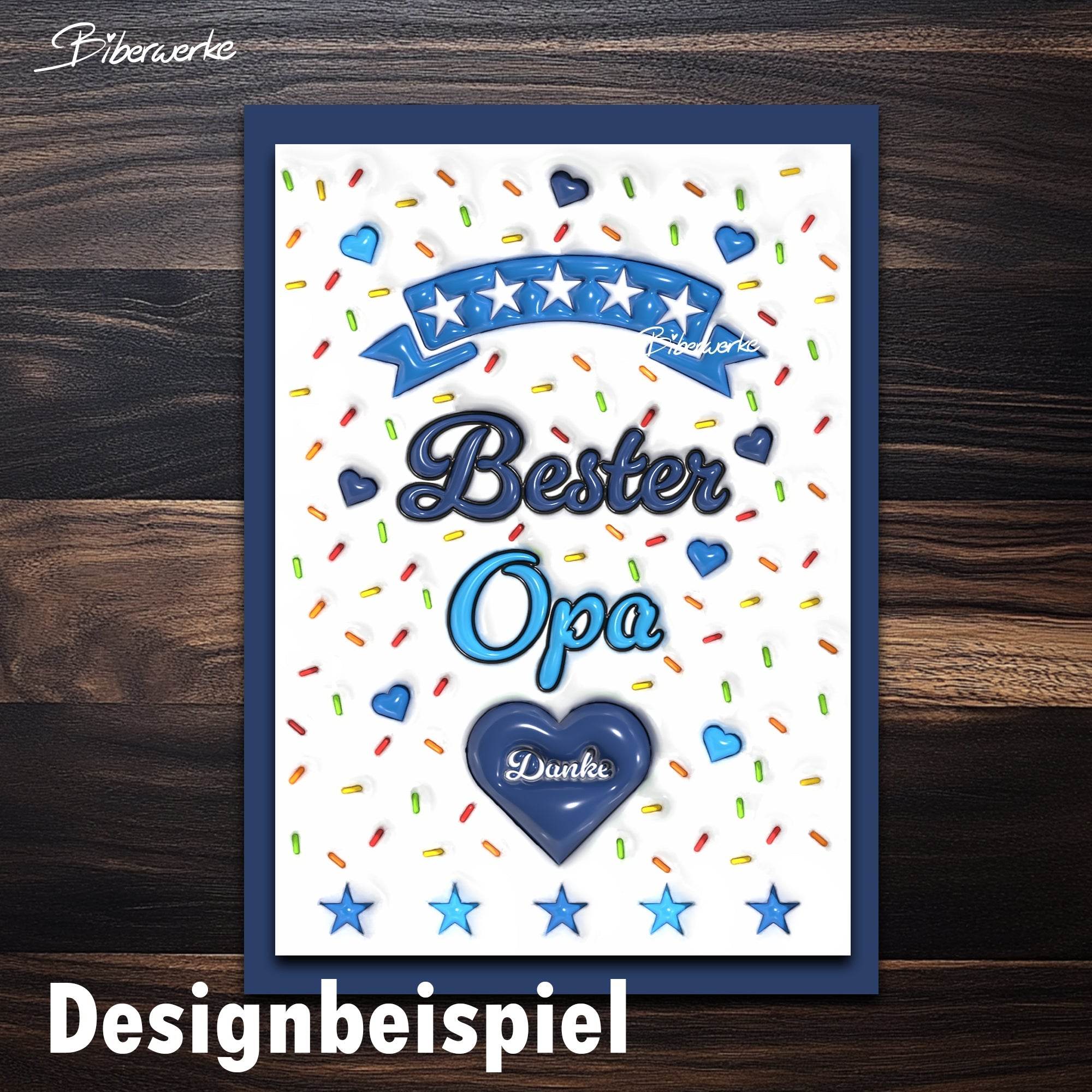 Tassenbanderole Bester Opa | Sublimation | Tassenvorlage für 350ml 11oz Tasse - Sewando