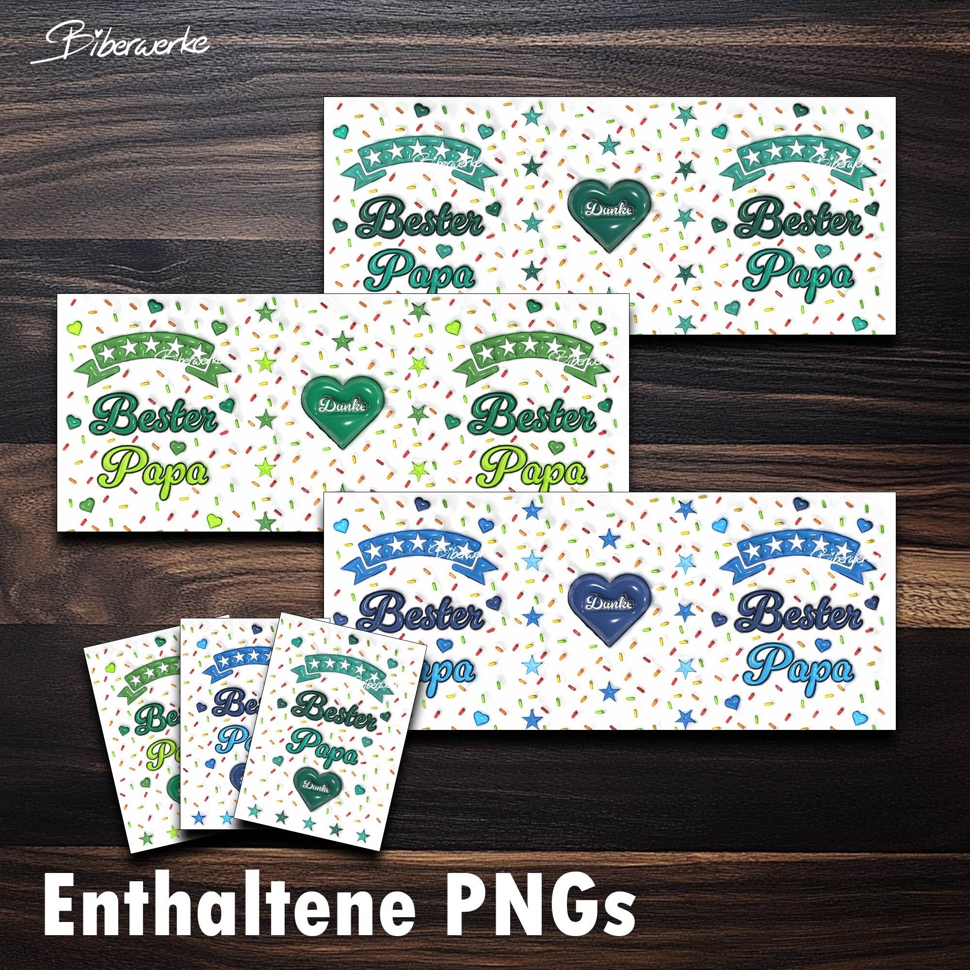 Tassenbanderole Bester Papa | Sublimation | Tassenvorlage für 350ml 11oz Tasse - Sewando