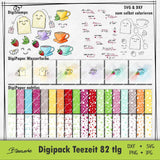 DigiPack Teezeit | 82 teiliges Set zum Drucken & Sublimieren - Sewando