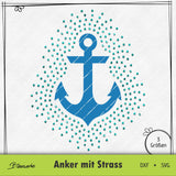 Plotterdatei Anker mit Strass - Sewando
