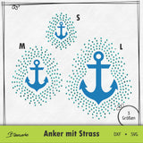 Plotterdatei Anker mit Strass - Sewando