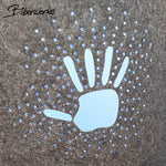 Plotterdatei Hand mit Strass Strassschablone - Sewando