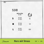 Plotterdatei Herz mit Strass - Sewando