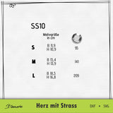 Plotterdatei Herz mit Strass - Sewando