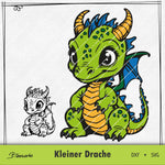 Plotterdatei kleiner Drache - Sewando