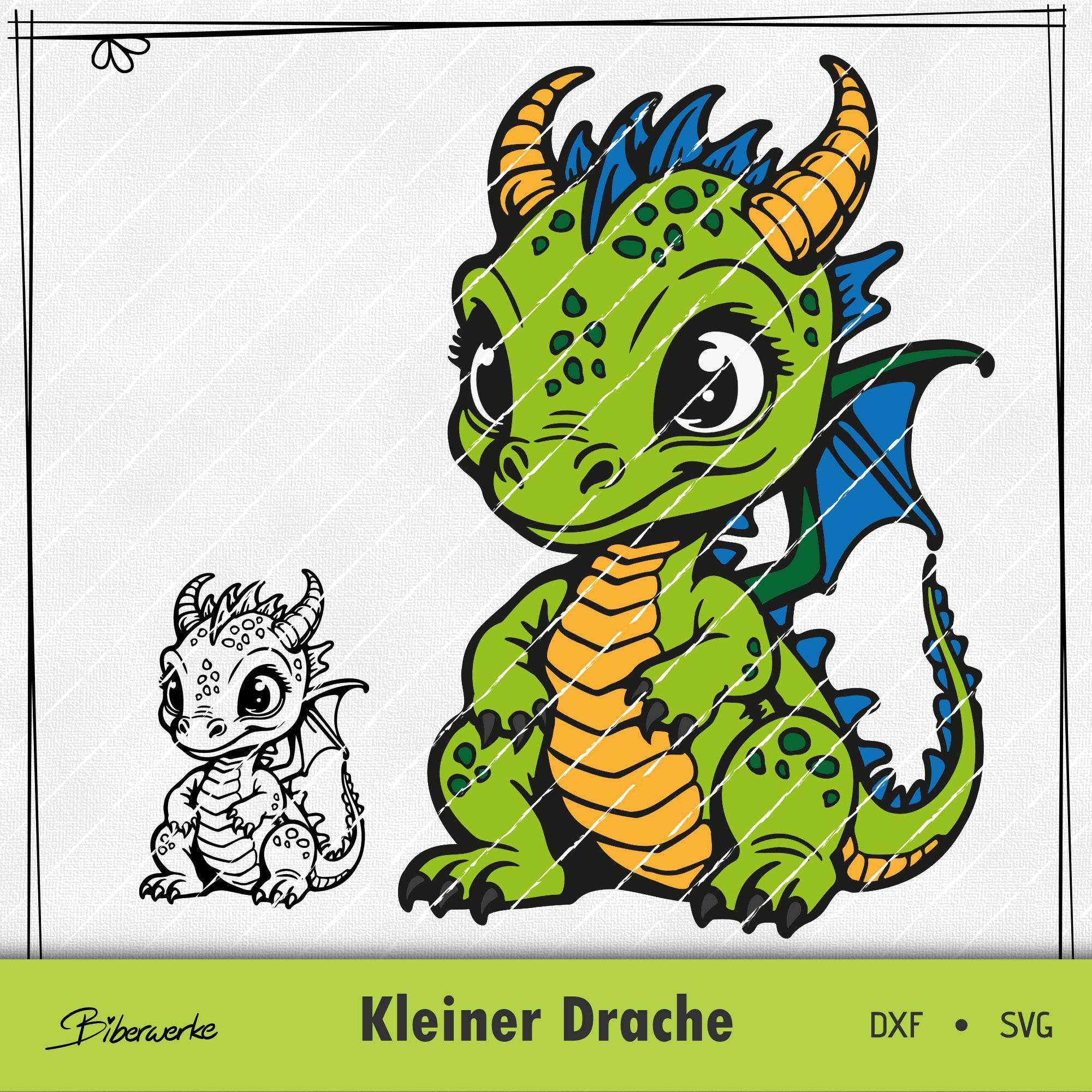 Plotterdatei kleiner Drache - Sewando
