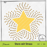 Plotterdatei Stern mit Strass - Sewando