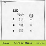 Plotterdatei Stern mit Strass - Sewando