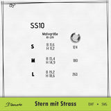 Plotterdatei Stern mit Strass - Sewando