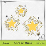 Plotterdatei Stern mit Strass - Sewando