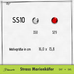 Plotterdatei Strass Marienkäfer Strassschablone - Sewando