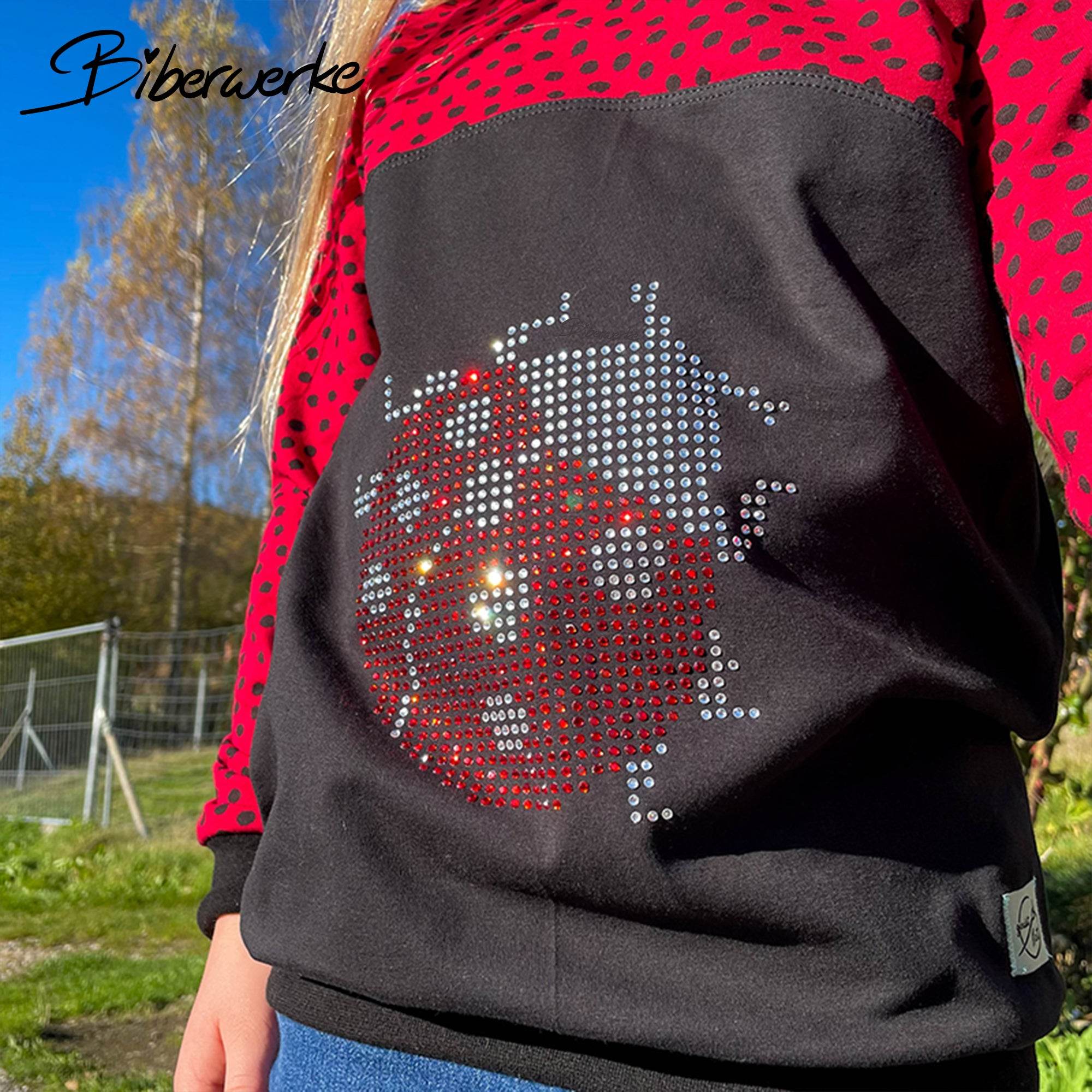Plotterdatei Strass Marienkäfer Strassschablone - Sewando