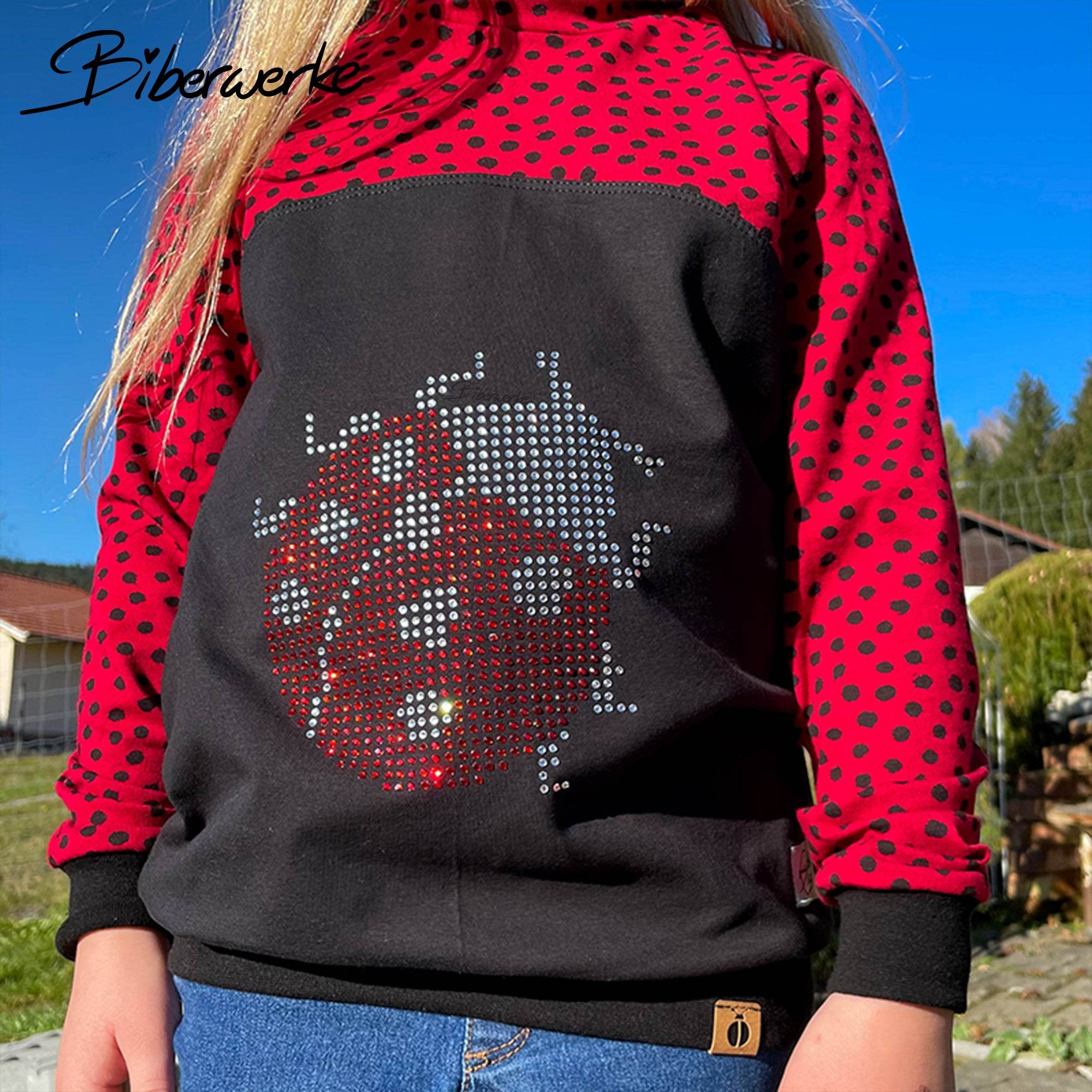 Plotterdatei Strass Marienkäfer Strassschablone - Sewando