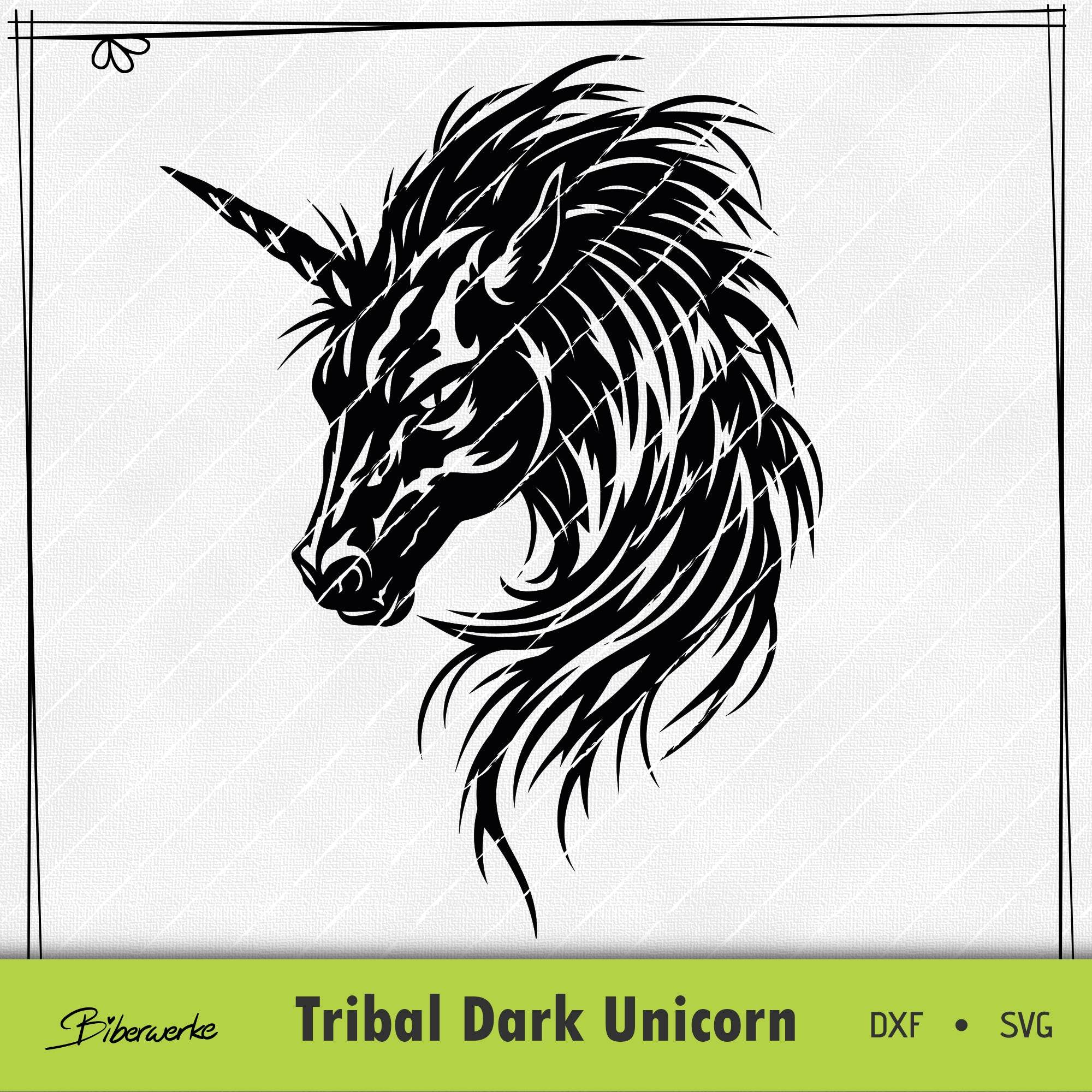 Plotterdatei Dark Unicorn - Sewando