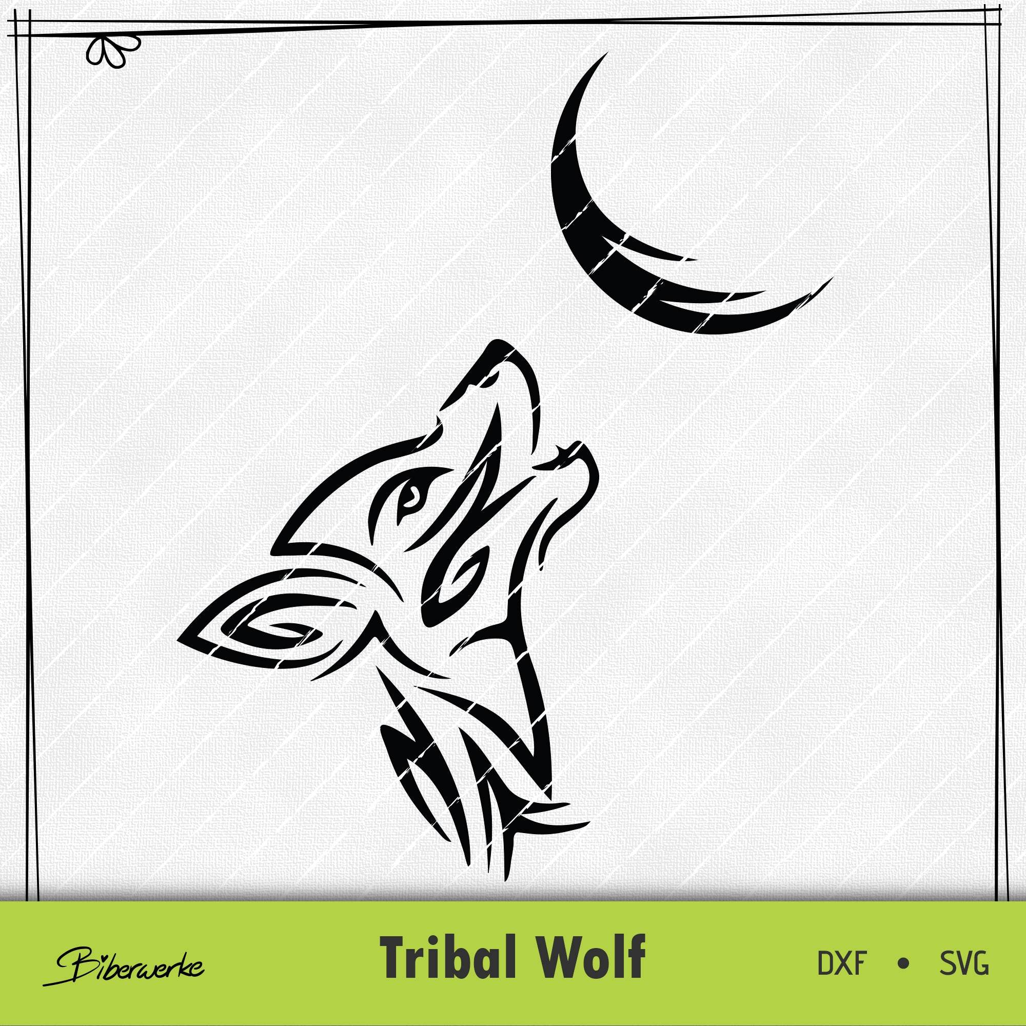 Plotterdatei Tribal Wolf - Sewando