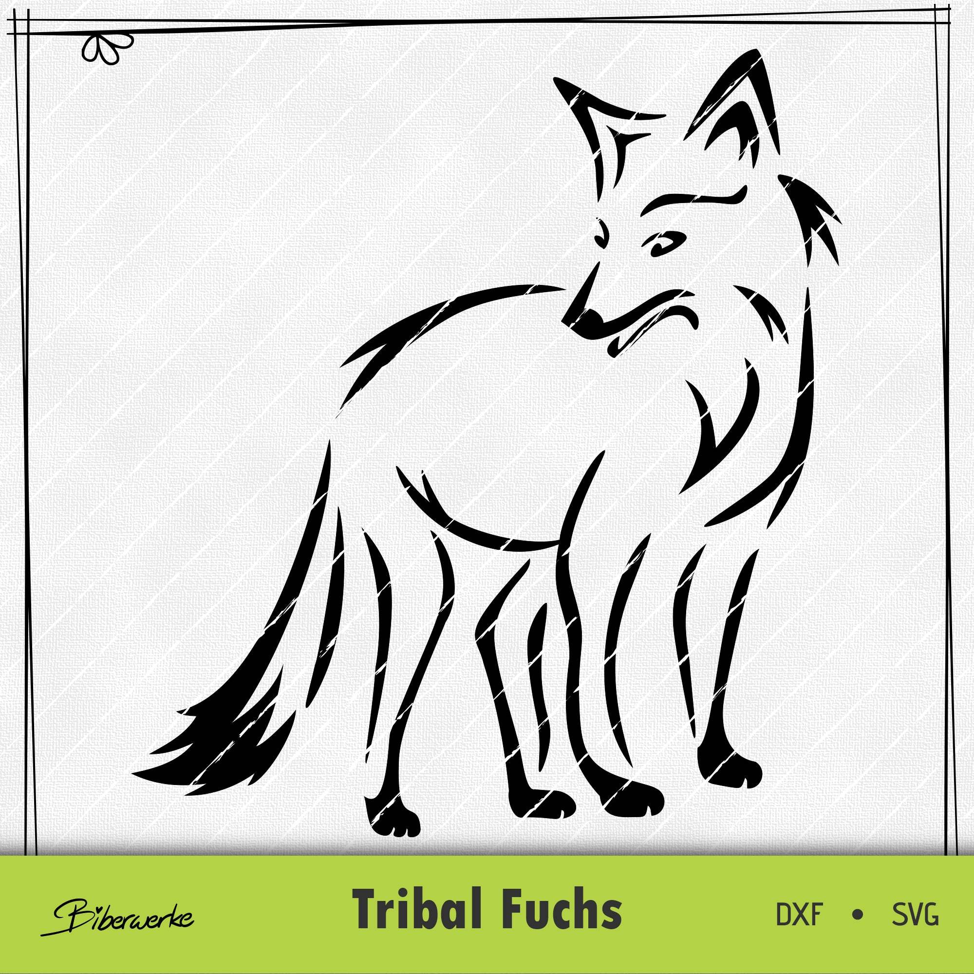 Plotterdatei Tribal Fuchs - Sewando
