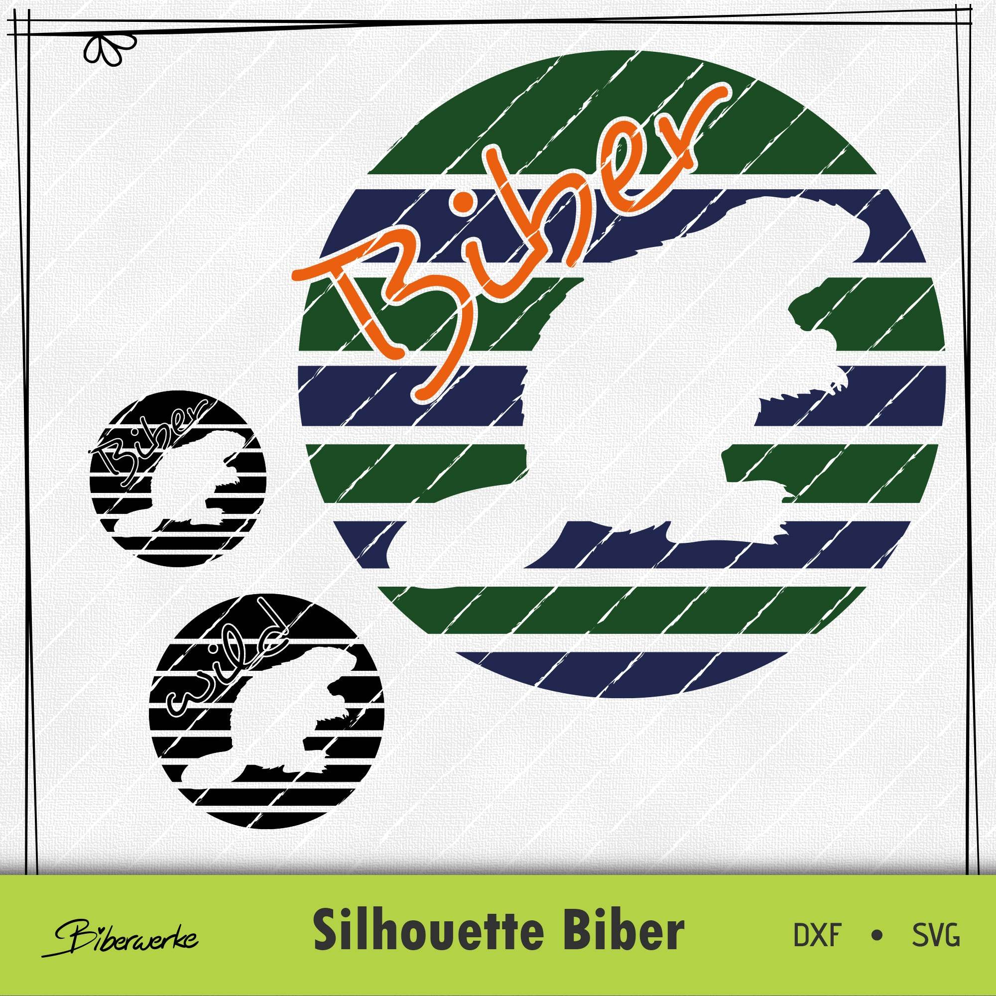 Plotterdatei Silhouette Biber - Sewando