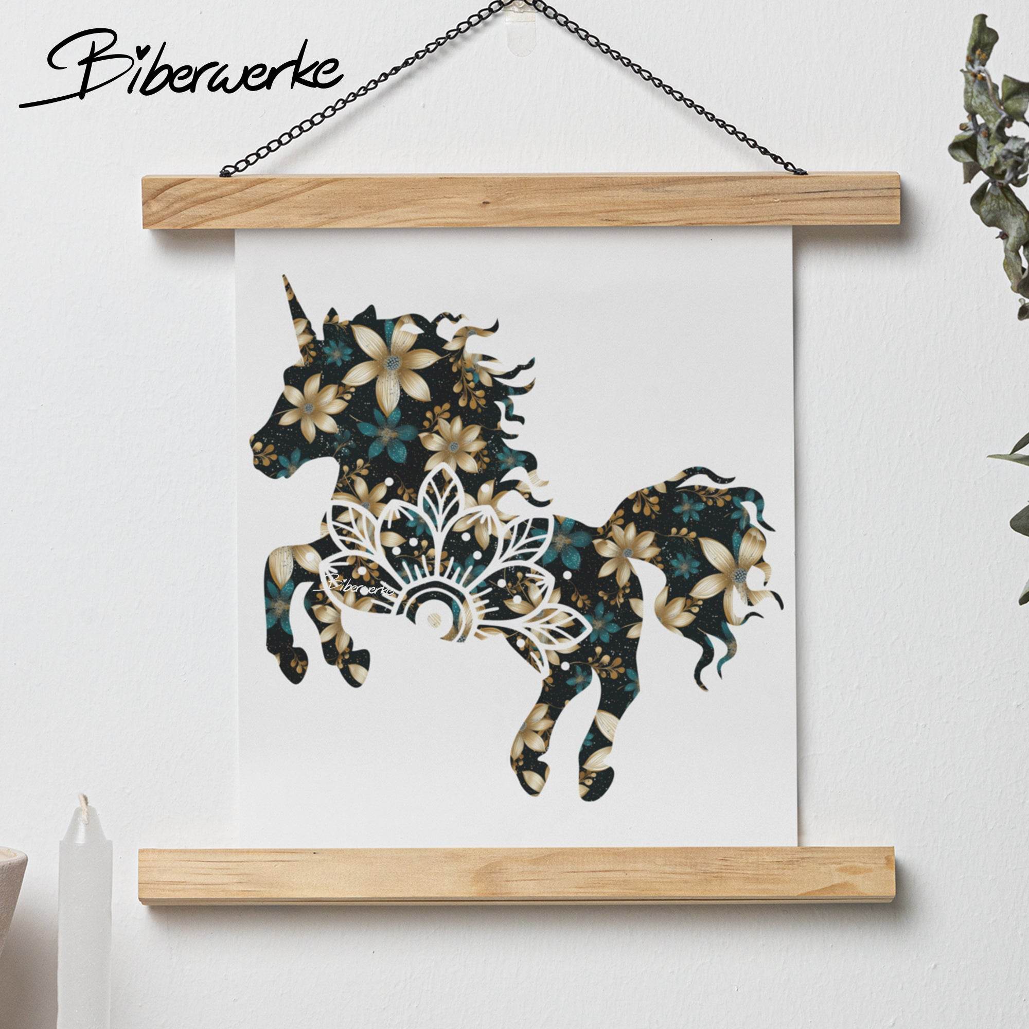 Plotterdatei Einhorn mit Blume - Sewando