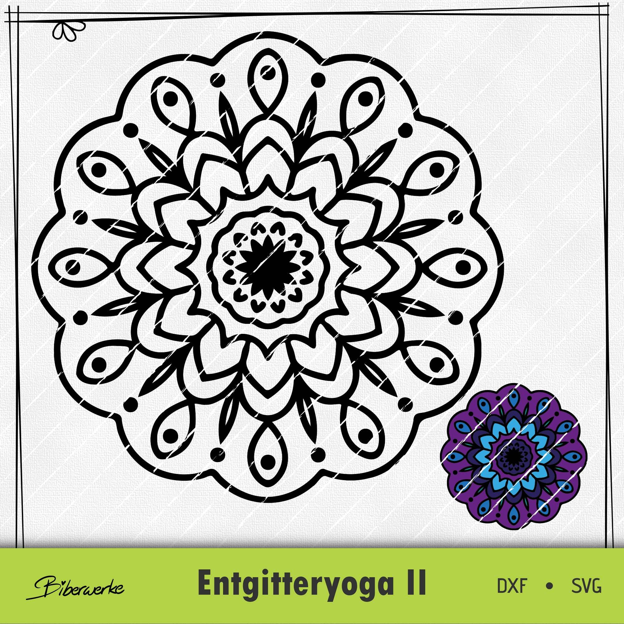 Plotterdatei Entgitteryoga II - Sewando