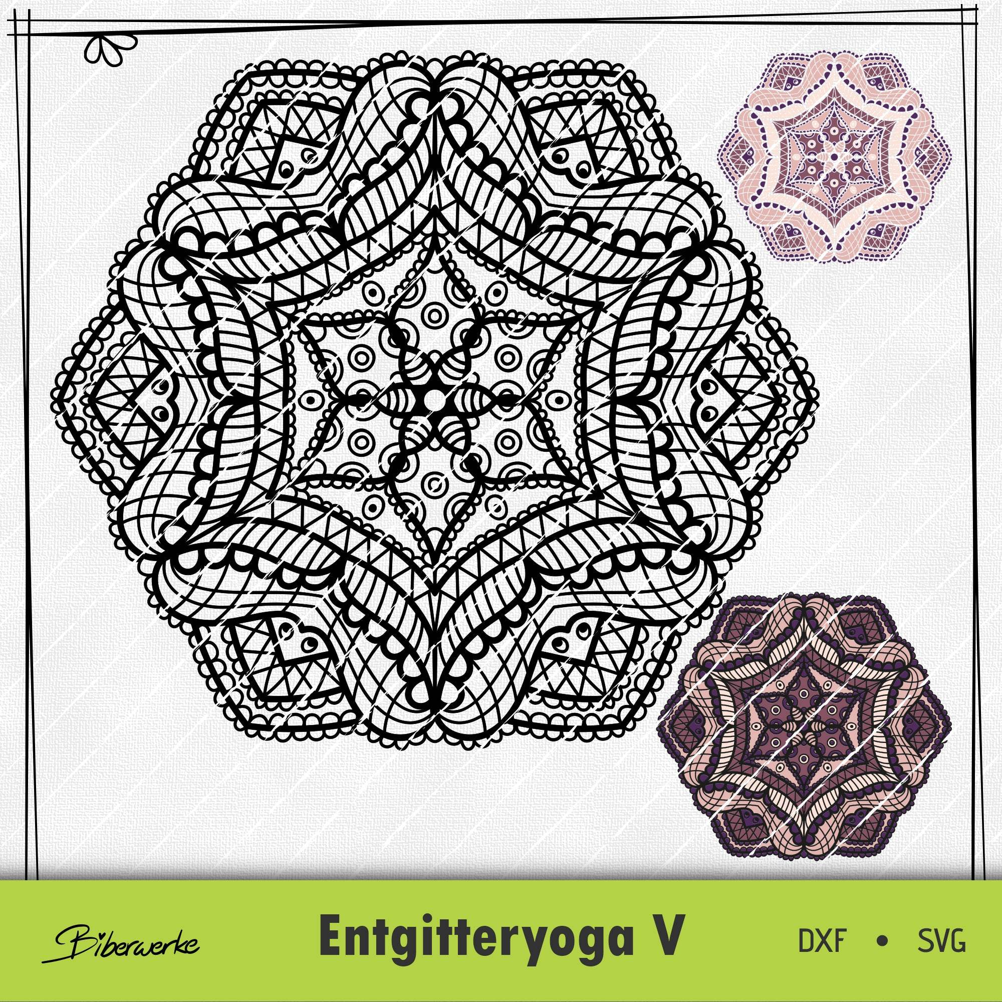 Plotterdatei Entgitteryoga V - Sewando