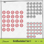 Plotterdatei Größenlabel Set 1 Kinder, Damen, Herren - Sewando