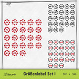 Plotterdatei Größenlabel Set 1 Kinder, Damen, Herren - Sewando