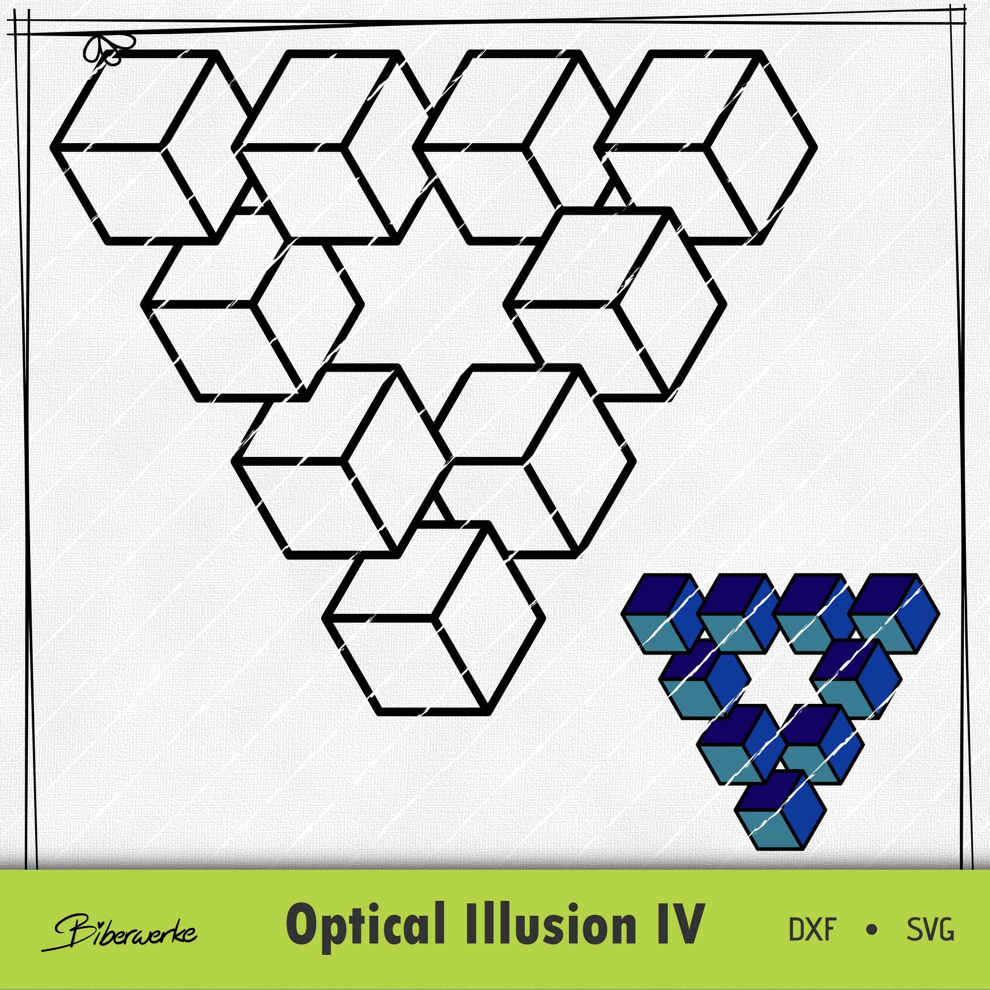 Plotterdatei Optical Illusion IV - Sewando