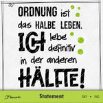Plotterdatei Ordnung ist das halbe Leben - Sewando