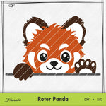 Plotterdatei Roter Panda - Sewando
