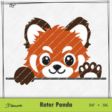 Plotterdatei Roter Panda - Sewando