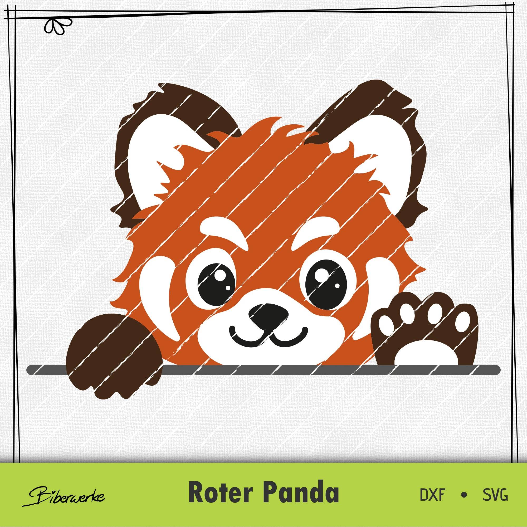 Plotterdatei Roter Panda - Sewando