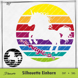 Plotterdatei Silhouette Einhorn - Sewando