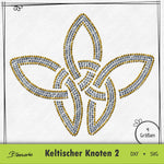 Plotterdatei Strass Keltischer Knoten 2 - Sewando