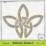 Plotterdatei Strass Keltischer Knoten 2 - Sewando