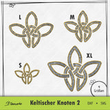 Plotterdatei Strass Keltischer Knoten 2 - Sewando