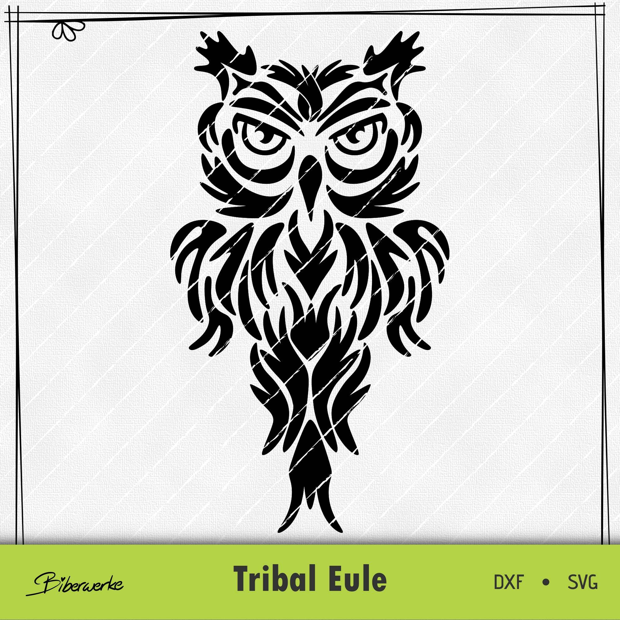 Plotterdatei Tribal Eule - Sewando