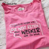 Plotterdatei Welt retten - Wecker zu leise - Sewando