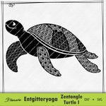 Plotterdatei Entgitteryoga Zentangle Turtle I - Sewando