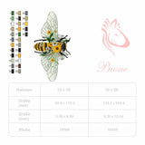 Biene Stickdatei – Florales Sommermotiv mit Blüten & feinen Details - Sewando